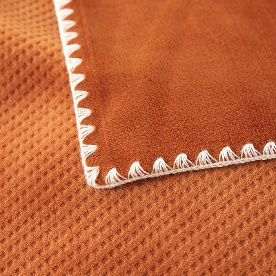 有质检2025新款轻奢华夫格绒毛毯午睡休闲被子素纯色牛奶绒小盖毯