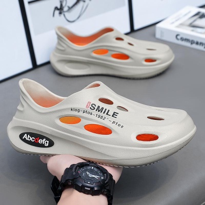 洞洞鞋男夏季新款外穿软底踩屎感运动男士沙滩涉水防滑椰子凉拖鞋