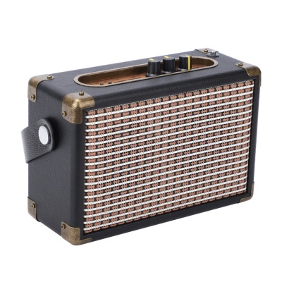 便携式手提木纹蓝牙音箱无线户外重低音U盘插卡广场充电音响收音