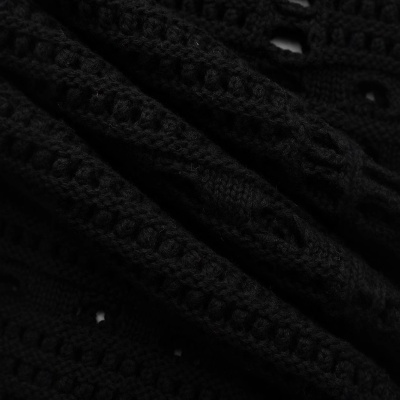 新款亚马逊外贸跨境高档女装体织机挑孔网眼纯棉针织衫上衣女镂空