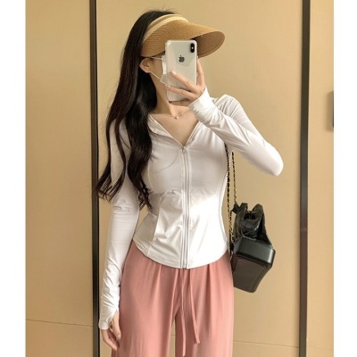 【自设工厂现货现发 】冰丝防晒衣冰感夏季上衣修身薄款外套开衫