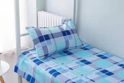 学生棉被花色床单式印染初中生纯棉床单被罩 简约平纹学生三件套