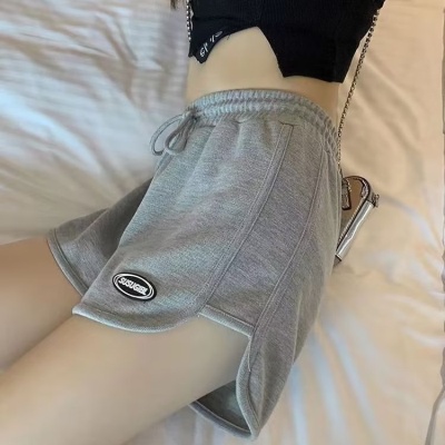 夏天运动风休闲短裤子女学生韩版宽松潮ins热裤薄款阔腿外穿百搭