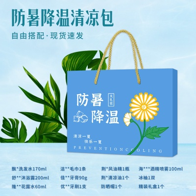 企业夏季商务员工福利高温慰问礼盒劳保用品防暑降温套装劳动节