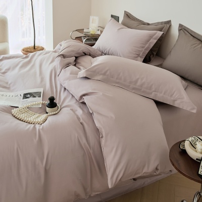 100s全棉长绒棉四件套a类纯棉被套亲肤裸睡三件套高级感床上用品4