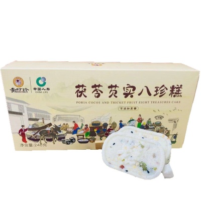 李时珍茯苓芡实八珍糕坚果无蔗糖薏米糕点心上医时珍原味正品批发