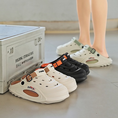 森马洞洞鞋男士夏季外穿运动耐磨包头凉鞋防滑厚底踩屎感沙滩凉拖