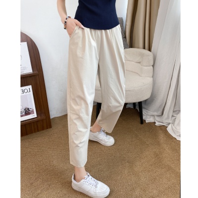 速干运动裤女夏季大码高腰显瘦宽松防晒冰丝裤薄款九分哈伦萝卜裤