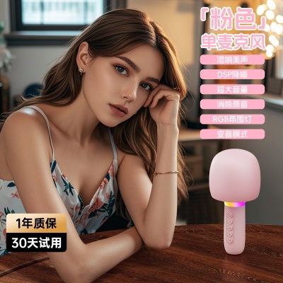 新款话筒音响一体麦克风带无线蓝牙儿童家庭全民大音量K歌宝礼品