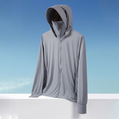 冰丝防晒衣男夏季防晒服钓鱼胖子宽松加肥加大大码男装200-300斤