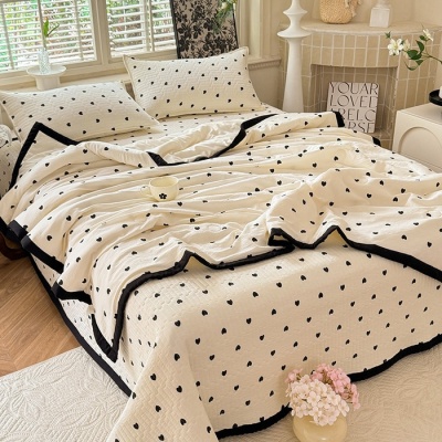 轻奢赫本风纯棉夏被床盖四件套云朵棉A类亲肤软空调被儿童薄凉被