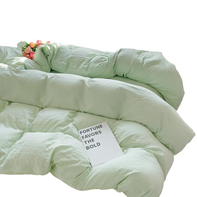 A类母婴级水洗纯棉四件套ins小清新床单被套床笠4件套宿舍三件套