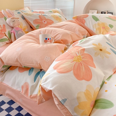 碎花风格纯棉被套四件套全棉床单三件套家用床上用品学生宿舍专用