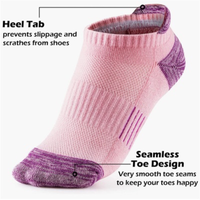 跨境短筒女款加厚羽毛球运动袜毛巾底透气专业跑步户外船袜子批发