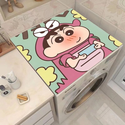 硅藻泥地垫卡通蜡笔小新洗衣机垫微波炉防尘吸水速干垫餐桌隔热垫