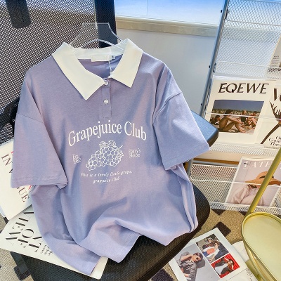 学院风时尚2025韩版短袖新款T恤女夏季宽松显瘦减潮流上衣女装