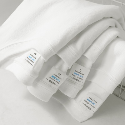 纯棉t恤短袖200g精梳纯棉女式圆领短袖纯色t恤衫直筒休闲圆领t恤