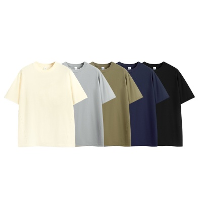 INF男装|150g氢气立体剪裁T恤2024春夏新品宽松潮牌圆领短袖上衣