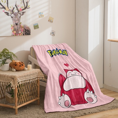 皮卡丘双面法兰绒单面 数码印花毛毯盖毯空调被一件代发来图制作