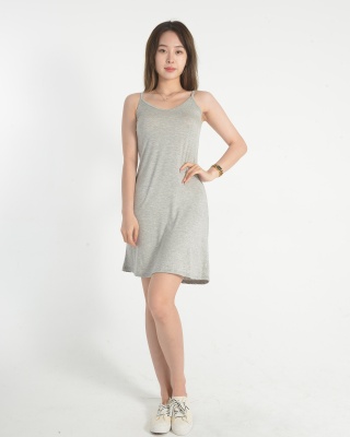 2025夏季莫代尔打底背心裙内搭衬裙中长款宽松无袖吊带裙一件代发