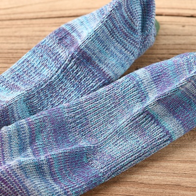 春秋新款男士袜子双针短筒棉袜运动户外船袜混线拼色吸汗透气批发