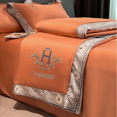 轻奢冰丝夏被四件套刺绣天丝空调夏凉可机洗夏季超轻薄被子