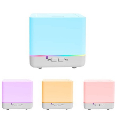源头批发400ML小魔方加湿器卧室静音香薰桌面香薰机现货可做礼品