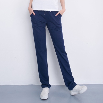 加工定制外贸亚马逊毛圈布棉运动裤男女裤直筒休闲女裤运动卫裤