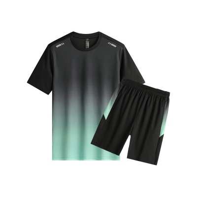 运动T恤男短袖夏季冰丝速干衣薄款健身衣服篮球训练上衣跑步套装