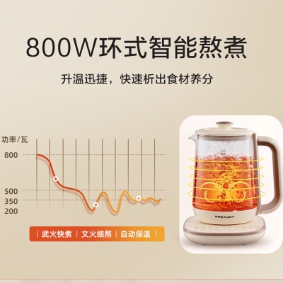荣事达养生壶316不锈钢2.2L多功能煮茶器家用保温煮花茶壶热水壶