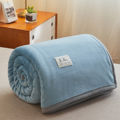 无印毛毯a类加厚牛奶绒良品毯子午睡毯办公室沙发毯单人保暖盖毯