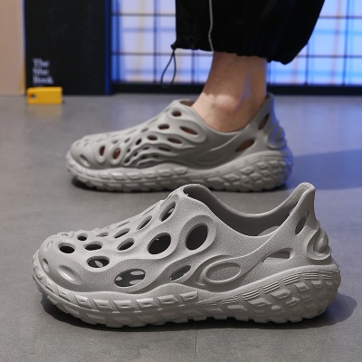 夏季凉鞋男款2024新款外穿透气防滑拖鞋开车运动沙滩包头洞洞鞋男