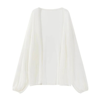 莱赛尔天丝针织开衫空调衫春秋罩衫冰丝凉感外搭披肩中长款女上衣