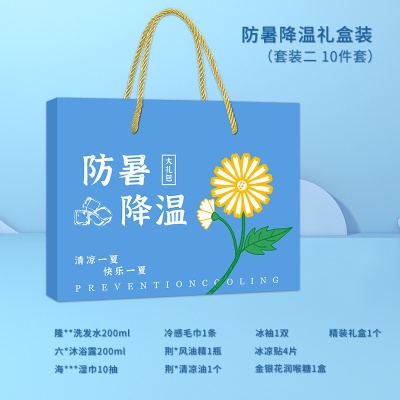 企业夏季商务员工福利高温慰问礼盒劳保用品防暑降温套装送清