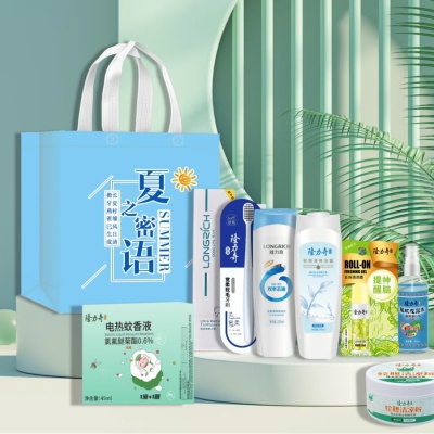 隆力奇清凉套装八件套 夏季高温防暑降温组合 学校教职工福利