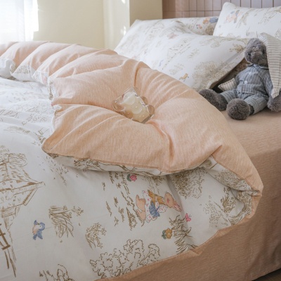 2025新款四件套水洗棉小碎花床单被罩单人学生宿舍2.0m三件套床品