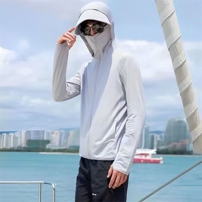 夏季速干冰丝防晒衣男防紫外线薄款透气防晒服户外骑行钓鱼外套