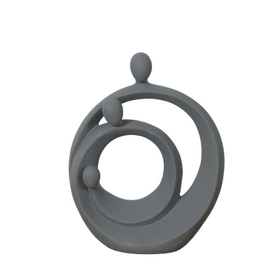 一家三口陶瓷创意摆件客厅玄关酒柜电视柜现代简约家居艺术装饰品